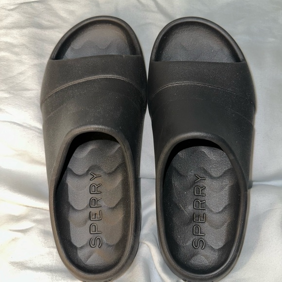Sperry Black Float Slide Sandals - Picture 1 of 3